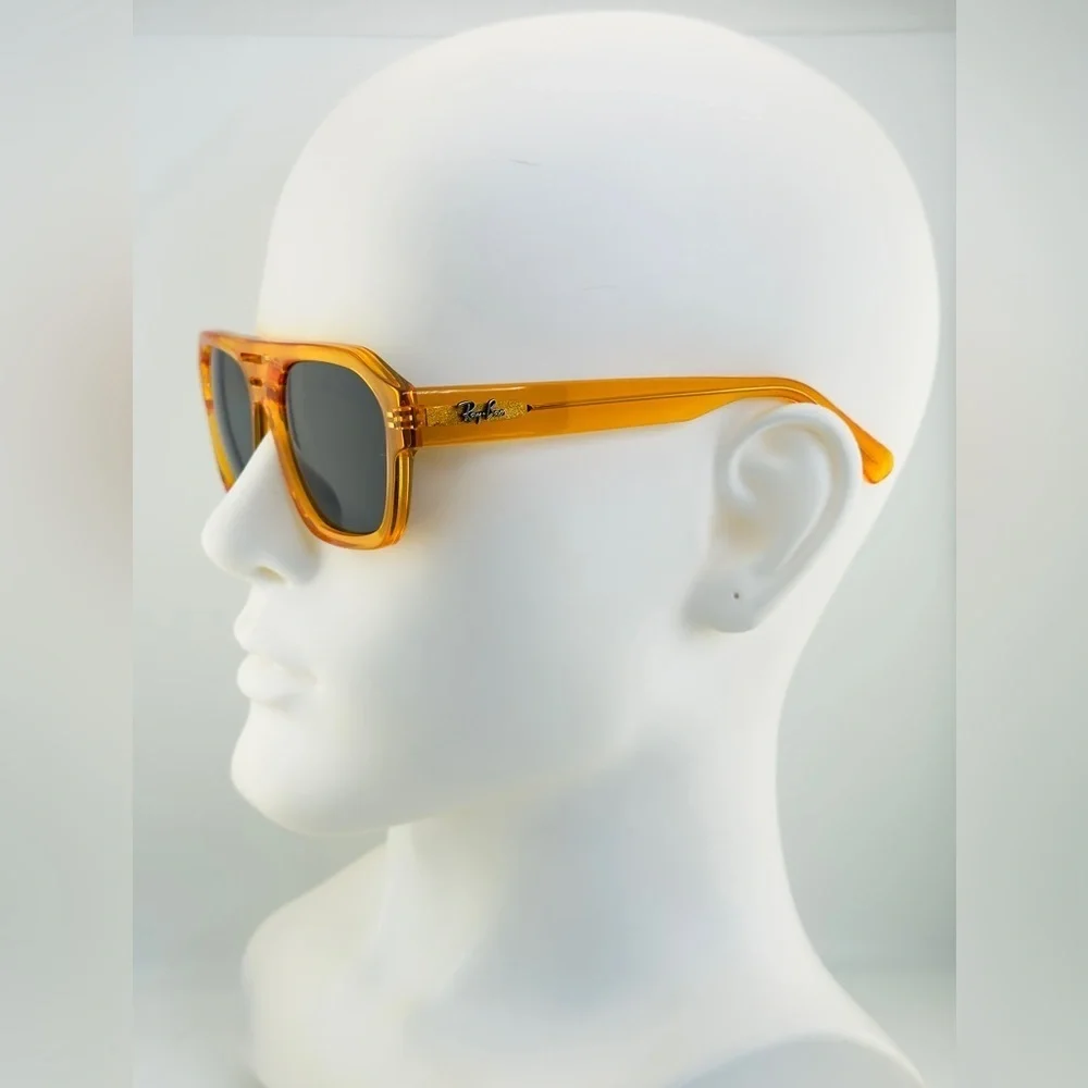 Ray-Ban Corrigan Bio based Sunglasses RB4397 Transparent Yellow Frame Gray Lens